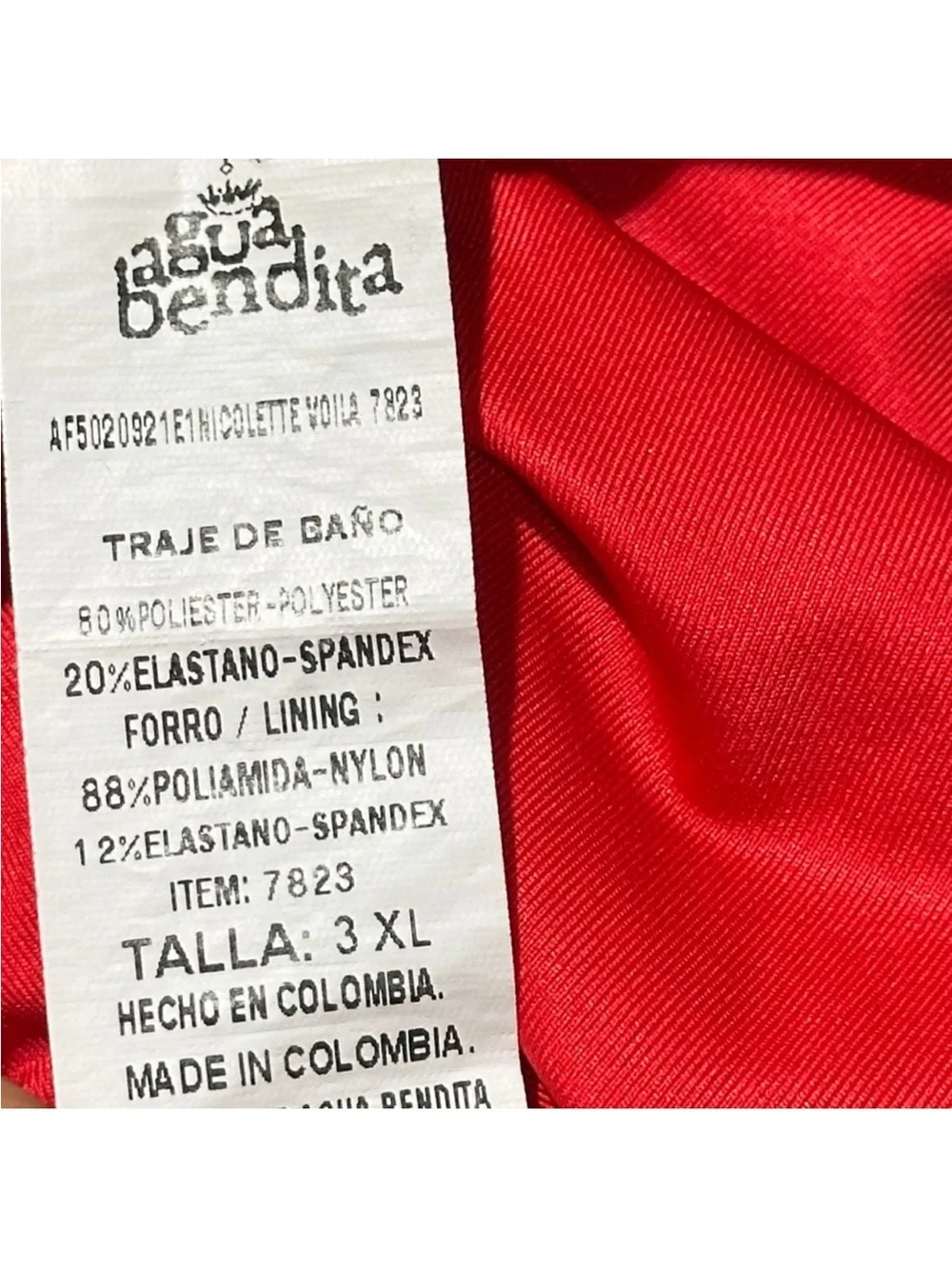 Agua Bendita Nicolette Voila Red Belt Swimsuit